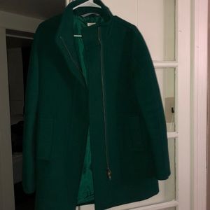J Crew green city coat size 8
